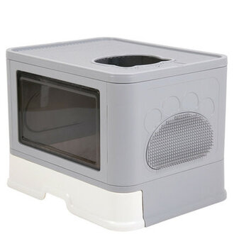 Wide Entry Jumbo Foldable Cat Litter Box