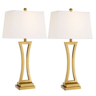 Burholme 3075Metal Table Lamp Set of 2