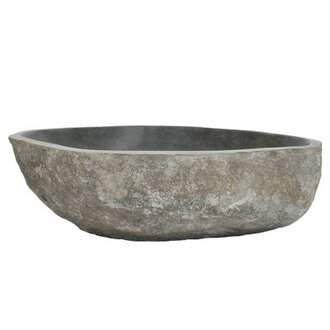 Foy vidaXL Bathroom Basin Vessel Sink Countertop Vanity Sink Naturally Varied Shape and Color Tone Easy Assembly River Stone