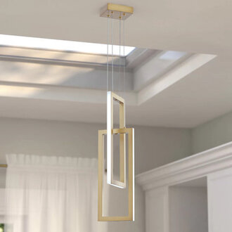 Marazi 2-Light Rectangles LED Pendant Light