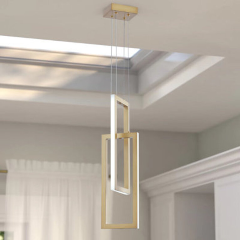 Marazi 2-Light Rectangles LED Pendant Light