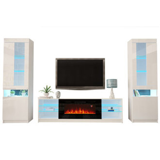 Delaine Entertainment Center for TVs up to 88 with Electric Fireplace Included