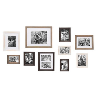 Rayburn 10 Piece Beveled Wood Gallery Wall Frame Set