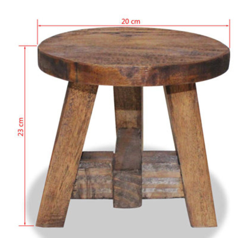 VidaXL Stool Solid Reclaimed Wood