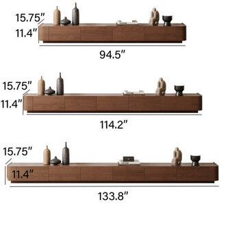 Lydiane 945 Combination TV Cabinet with Storage Wooden Finish 4 Drawers
