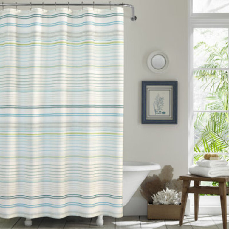 Tommy Bahama La Scala Breezer 100 Cotton Single Shower Curtain