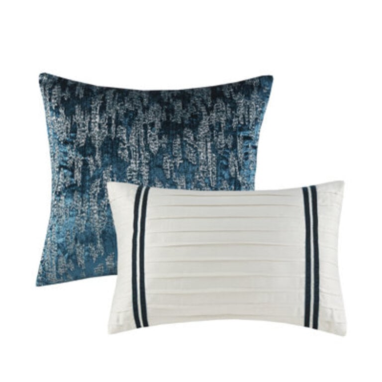 Lee 5 Piece Crinkle Velvet Comforter Set