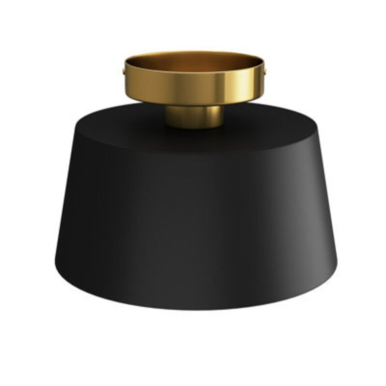 Lovettsville 1-Light E26 Empire Modern Industrial Close to Ceiling Semi-Flush Mount Light Fixtures