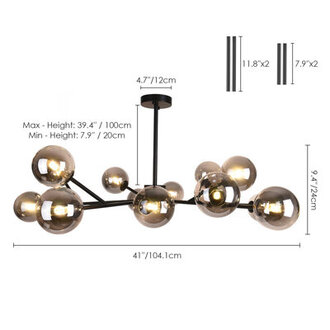 Burness 15 - Light Sputnik Modern Linear Chandelier