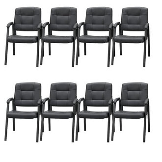 Stackable Faux Leather Reception Chair Office Guest Chairs for Lobby Waiting Room Chair