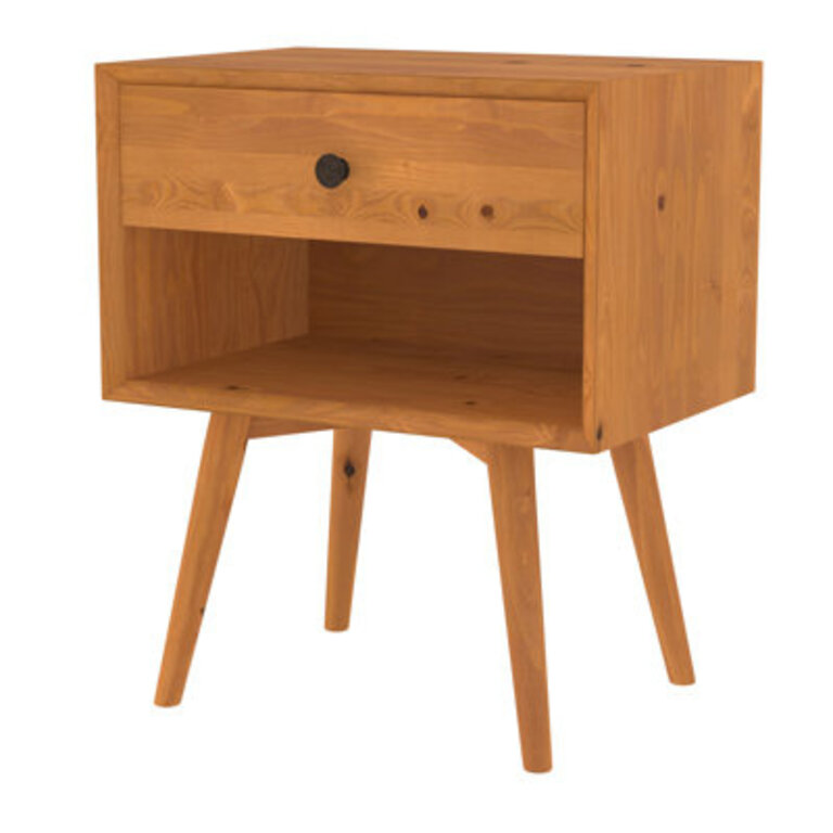 Henline 1-Drawer Solid Wood Nightstand