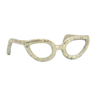 Glam Metal  Aluminum Sculptural Eyeglasses Decorative Accent