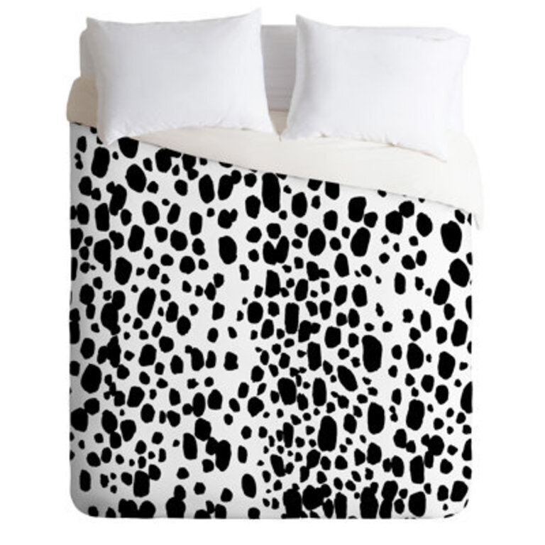 Black Microfiber Glam Duvet Cover Set