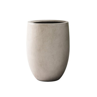 Kante 217H Weathered Concrete Tall Planter Large Outdoor Indoor Decorative Pot With Drainage Hole And Rubber Plug Modern Round Taper Style For Home And Garden
