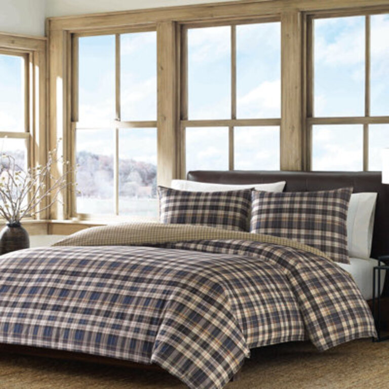 Eddie Bauer Port Gamble Indigo Cotton Comforter Set