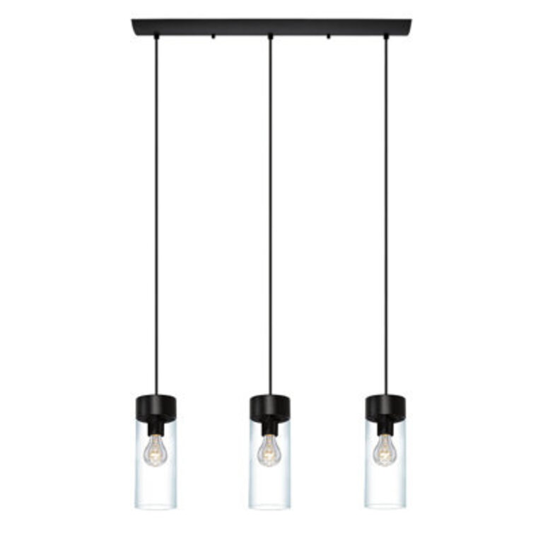 Monterey 3 - Light Matte Black Kitchen Island Pendant