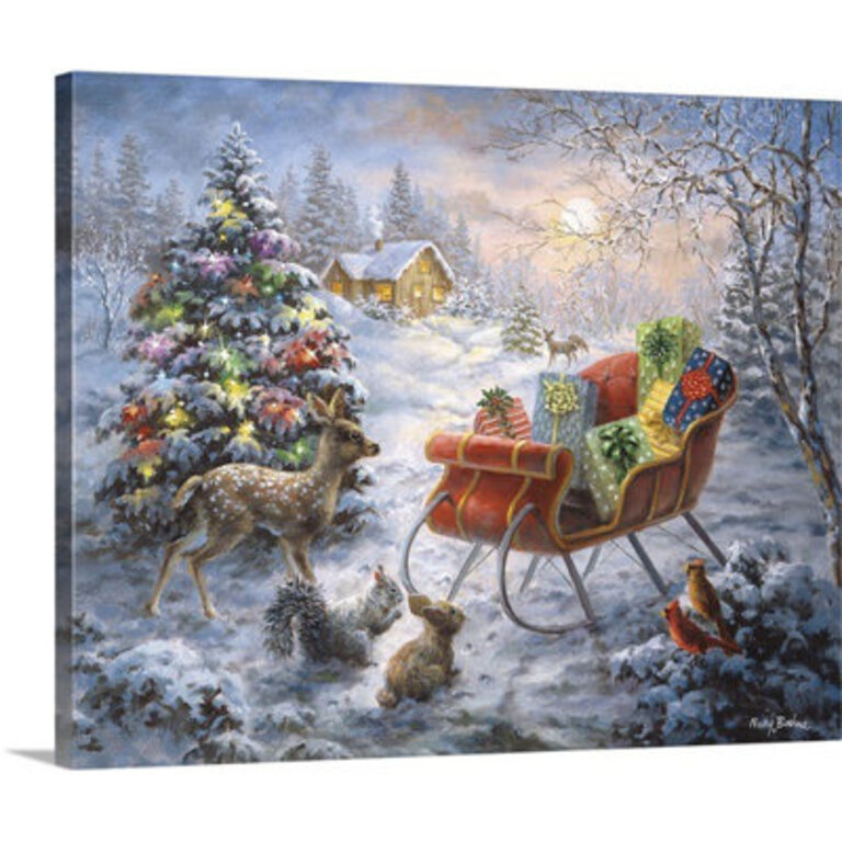 Tis the Night Before Xmas Painting Print on Wrapped Canvas