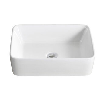 DeerValley Ally 19 x 15 Vitreous China Rectangular Bathroom Sink Vessel Sink