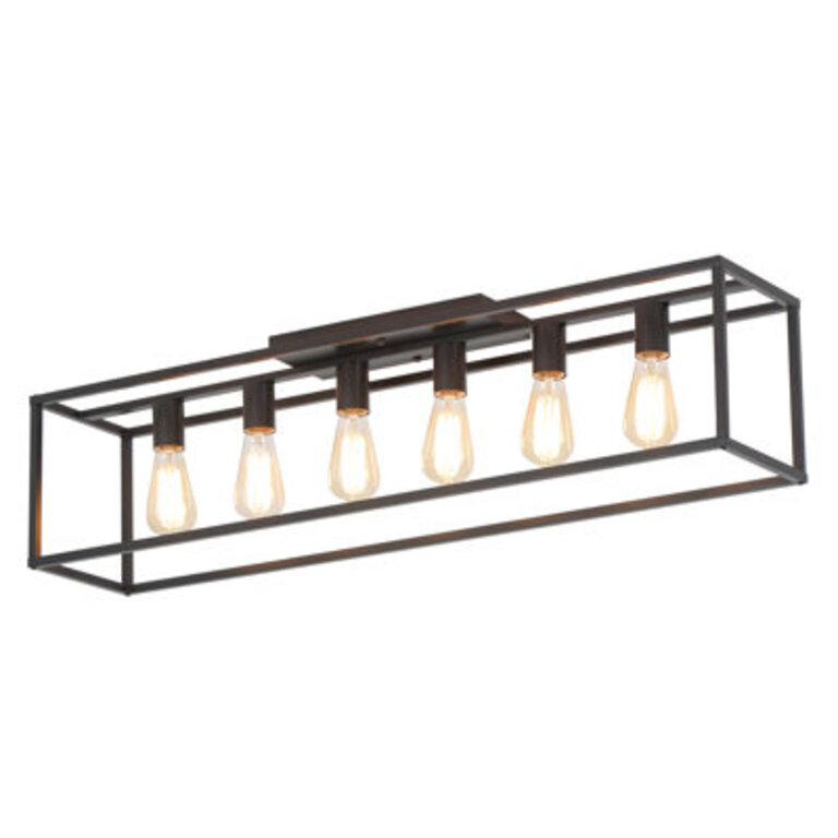 Bonnyrigg 6-Light Rectangle Flush Mount Ceiling Fixture
