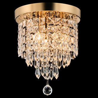 Cheyan  3-Light Crystal Chandelier Flush Mount Ceiling Light