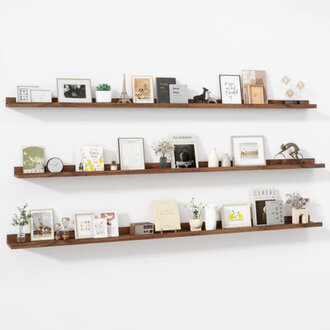 Wall-Mounted Floating Shelves for Bedroom Living Room