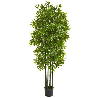 Bamboo Artificial Tree with Black Trunks UV Resistant IndoorOutdoor