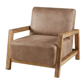 Zurich Kaleo Low Profile Faux Leather Accent Chair