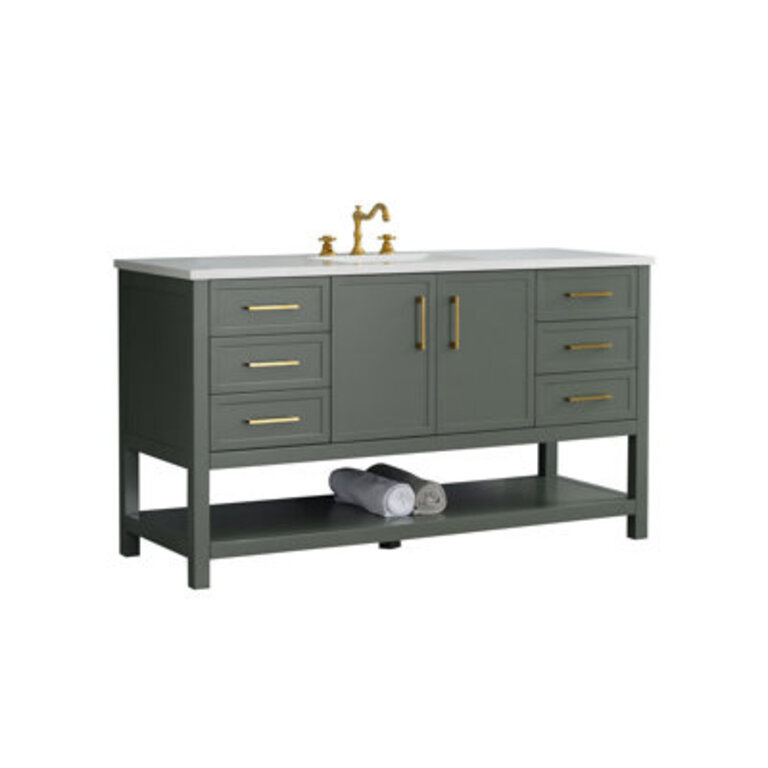 Vicini 60 Single Bathroom Vanity Set