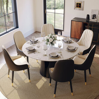 Silva Stapp Modern Contemporary Upholstered Dining Chairs High Back Armchairs