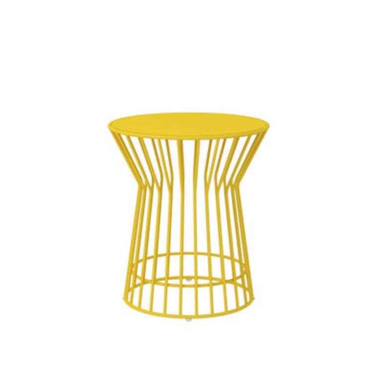 Roberta Round Metal Outdoor Side Table  2008 in W 20 in D