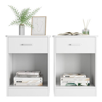 Ignacio Mid-Century Modern Wood Nightstand