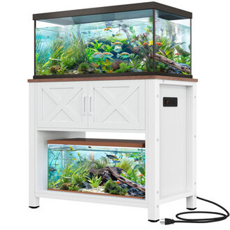 Kason 40-50 Gallon Heavy Duty Metal Aquarium Stand with Power Outlets
