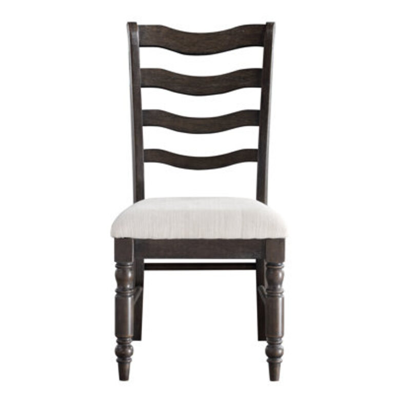 Mendham Solid Wood Ladder Back Side Chair in Black
