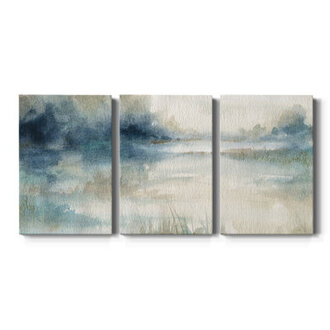 Still Evening Waters II 3-Piece Painting Print
