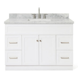 Hamlet 49 Single Bathroom Vanity with Carrara Marble Top