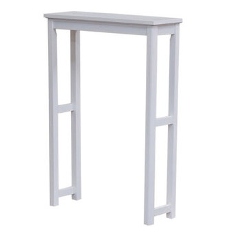 Dorset 27 x 9 White Wood Space Saver Toilet Base Cabinet with Storage Compartment on Top