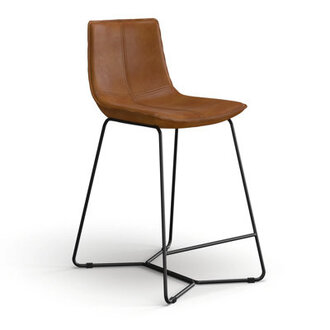 Matelda Kyra Upholstered Counter Stool with Metal Frame