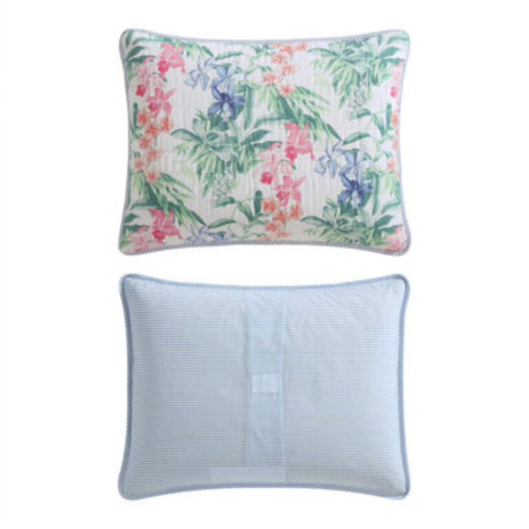 Island Orchid Tropical Cotton Floral Quilt