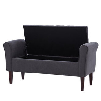 Fatheha Polyester Upholstered Storage Bench