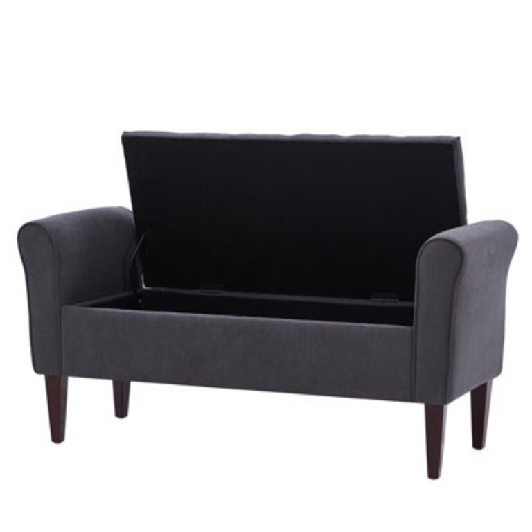 Fatheha Polyester Upholstered Storage Bench