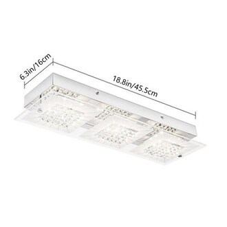 18 Inch Led Ceiling Light Flush Mount Light Fixture Crystal Ceiling Lights Ceiling Light Fixtures Ceiling Mount