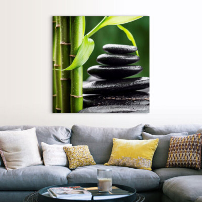 Zen Basalt Stones And Bamboo