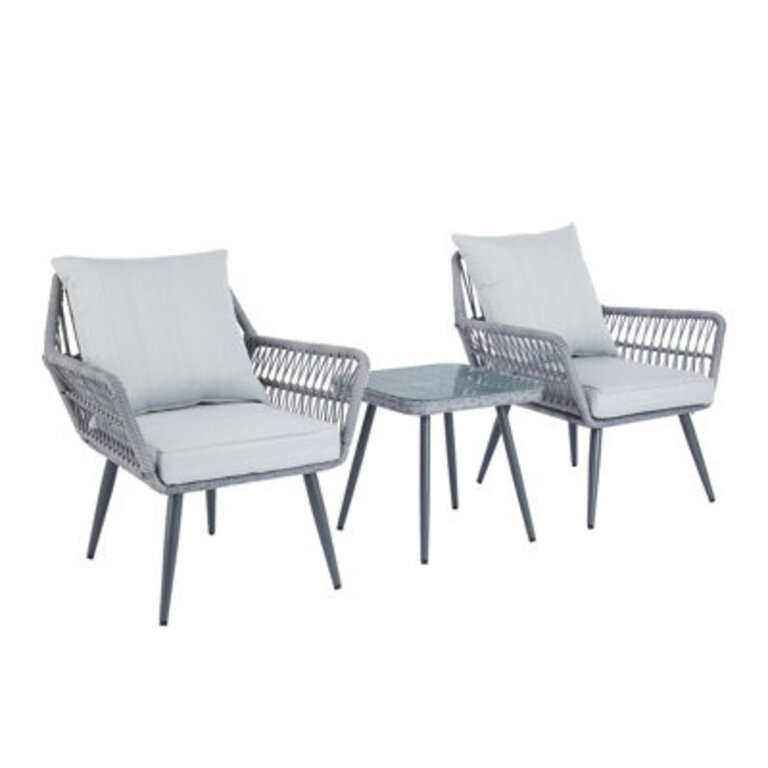 Leslye 2 - Person Patio Conversation Sets with Cushions