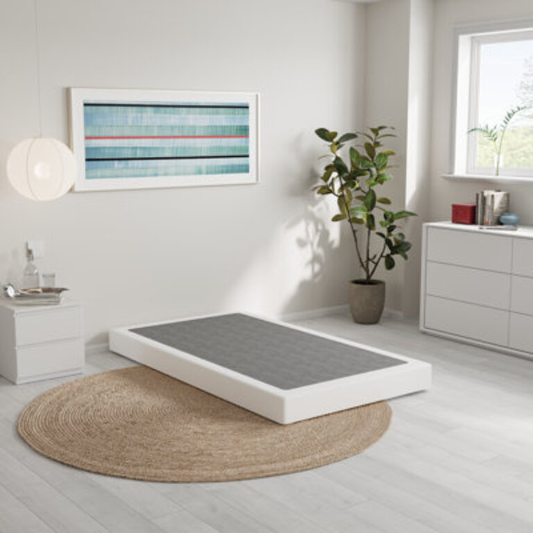 Likins 4 Inch Metal Box Spring with Frabric Cover Easy Assembly