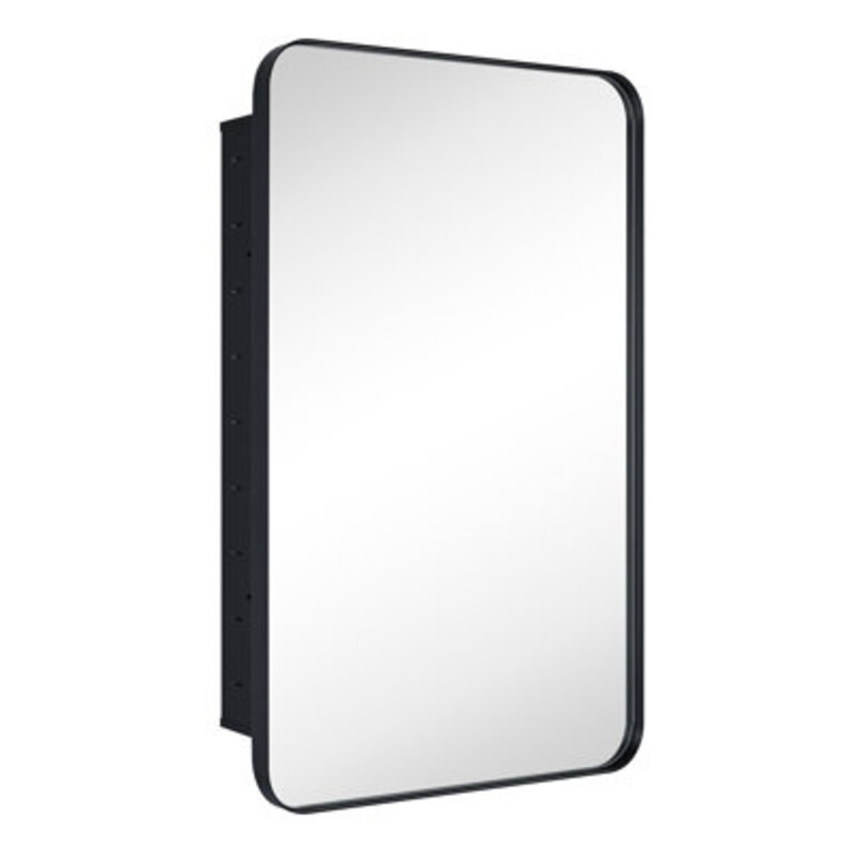 Haslem Recessed Framed Medicine Cabinet with Mirror and Adjustable Shelves