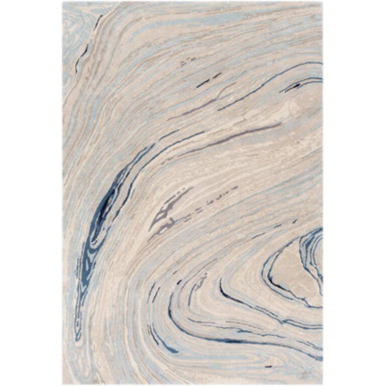 Elaenor Abstract Hand-Tufted BlueBeige Area Rug