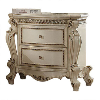 2 Drawer Transitional Style Nightstand