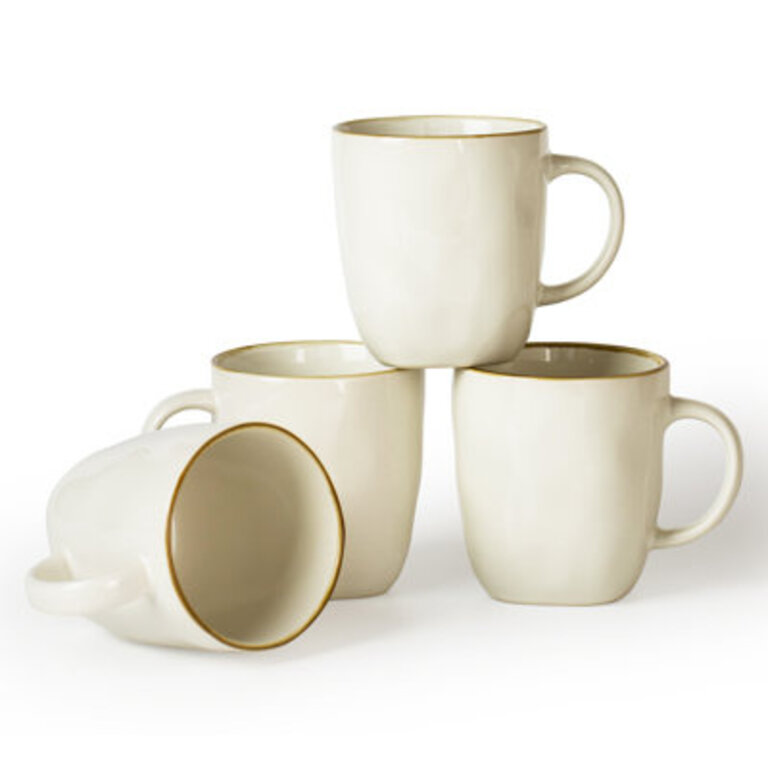 Leny 13oz Square Stoneware Coffee Mug Set of 4