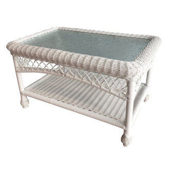 Camacho Rectangular Wicker Outdoor Coffee Table  32 in W 20 in D