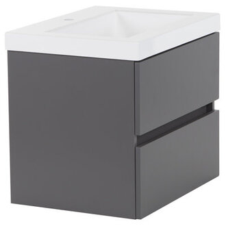 245 Wall-Mounted Single Bathroom Vanity With Cultured Marble Top